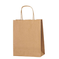 Coloured paper bags with handles image