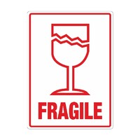 Fragile label glass